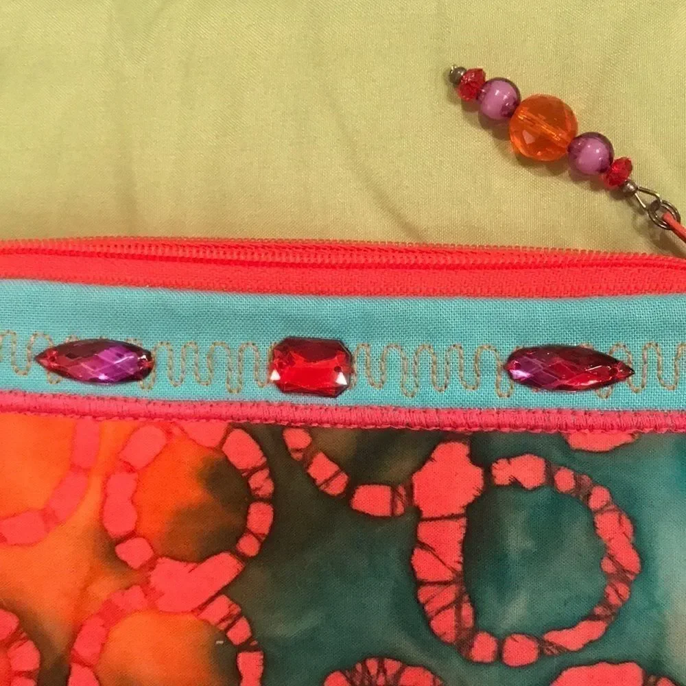 Handcrafted wristlet Tie Dye